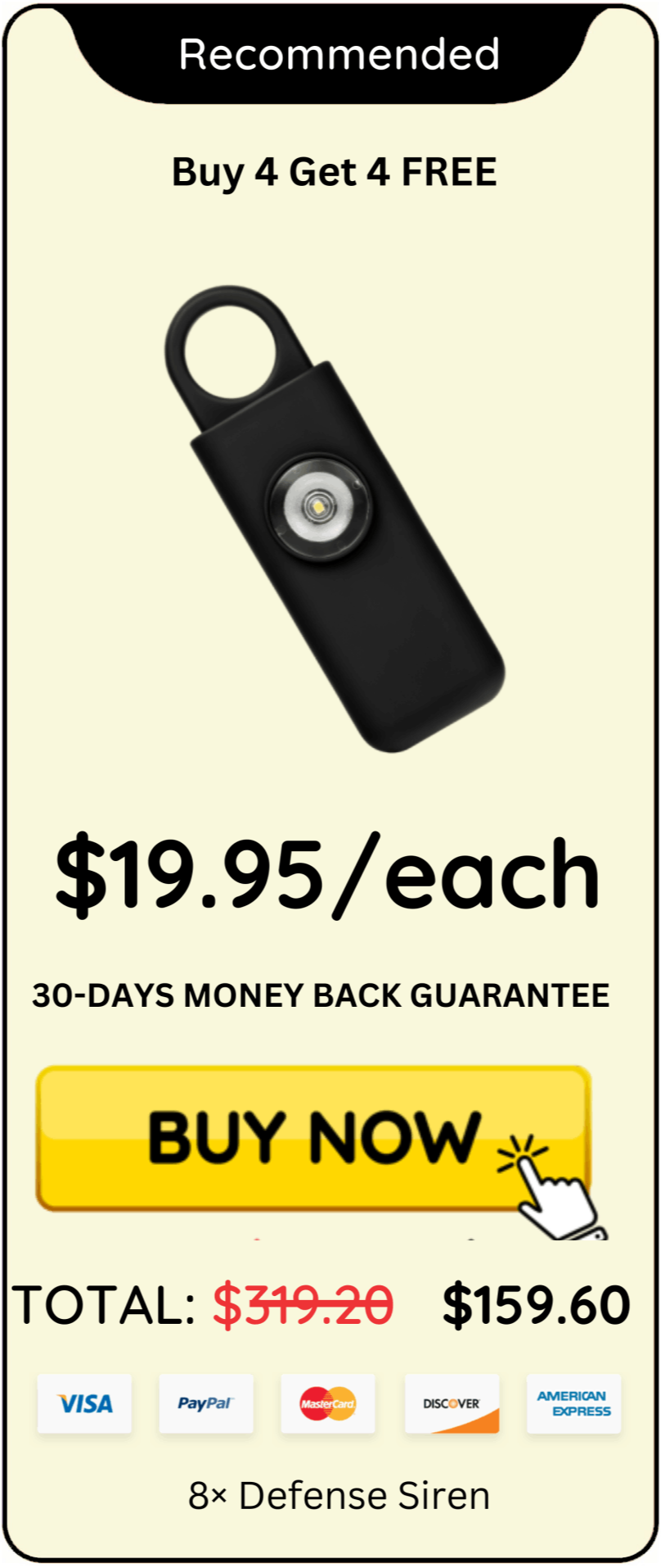 Defense Siren offer package price 